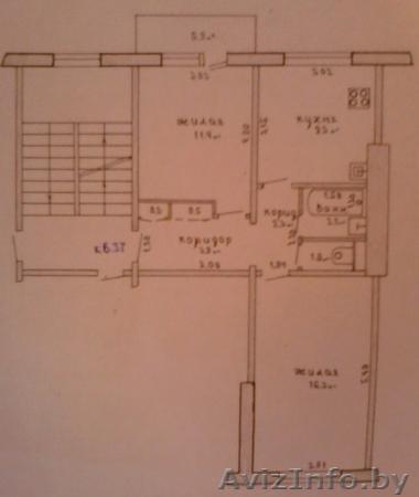 Продается 2-комнатная квартира в г. Кобрине - Изображение #1, Объявление #907618