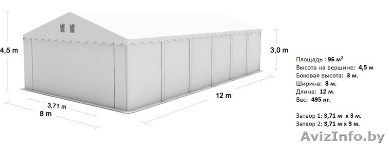 Склад - Хранилище (8м x 12м) 96 м. кв PROFESSIONAL - Изображение #3, Объявление #1146072