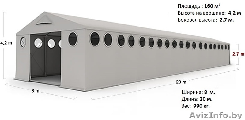 Склад - Хранилище (8м x 20м) (160м²) LUX - Изображение #1, Объявление #1146078